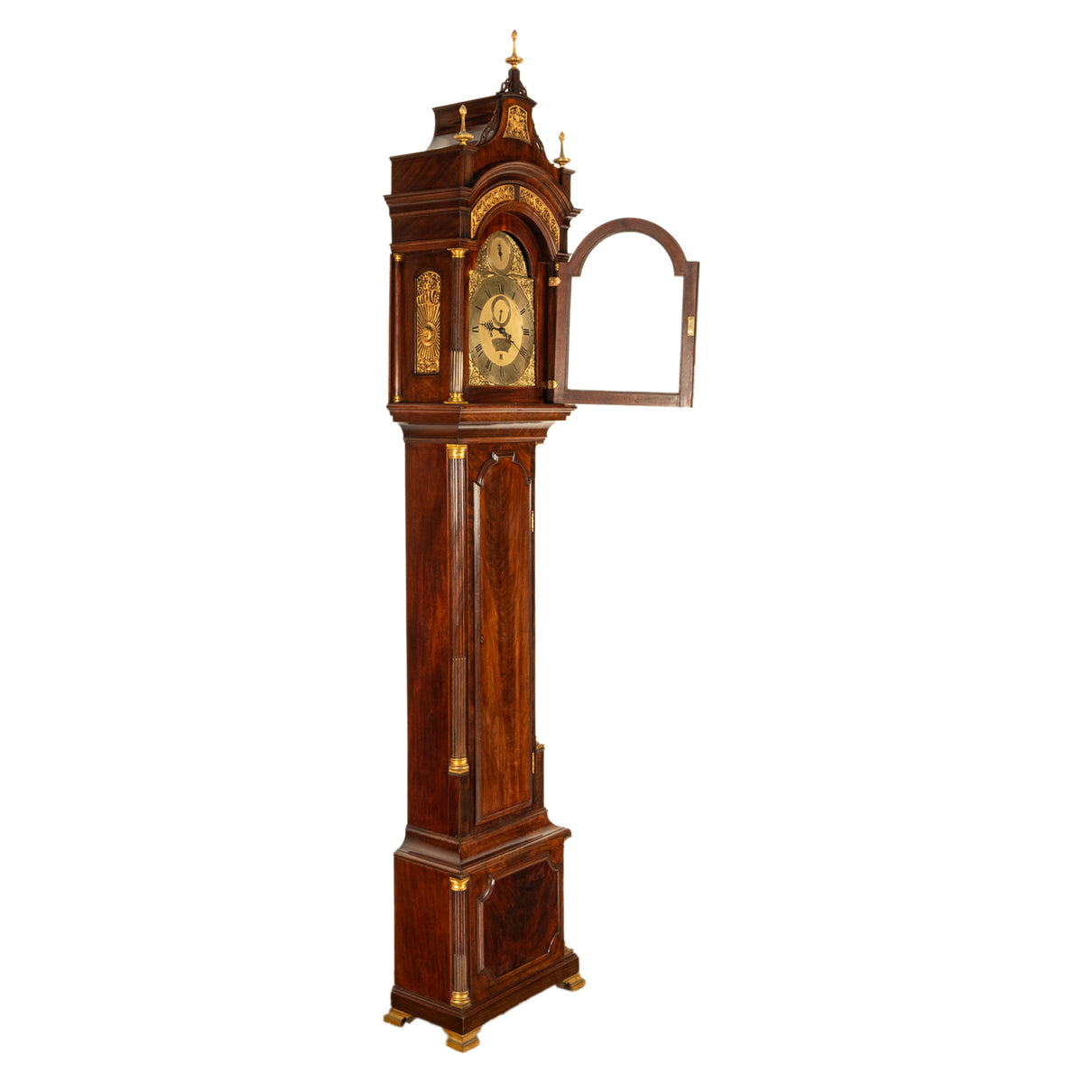 Antique Georgian Mahogany Long Case Grandfather Clock Higgs & Evans London Spanish Market 1770