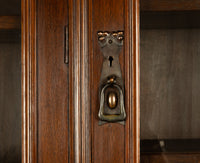 Antique Victorian Art Nouveau Carved Oak Secretary Bookcase Bibliotheque 1890