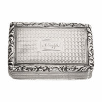 Antique Georgian Sterling Silver Gilt Vinaigrette Birmingham William Simpson, 1826