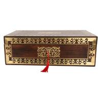 Fine Antique Regency Rosewood Inlaid Brass Campaign Writing Box Desk Slope 1830