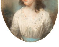 Important 18th Century Pastel Portrait Painting Young Girl by John Russell RA 1789