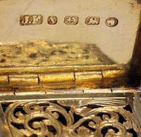 Antique Sterling Silver Miniature Vinaigrette Locket James Fenton Birmingham