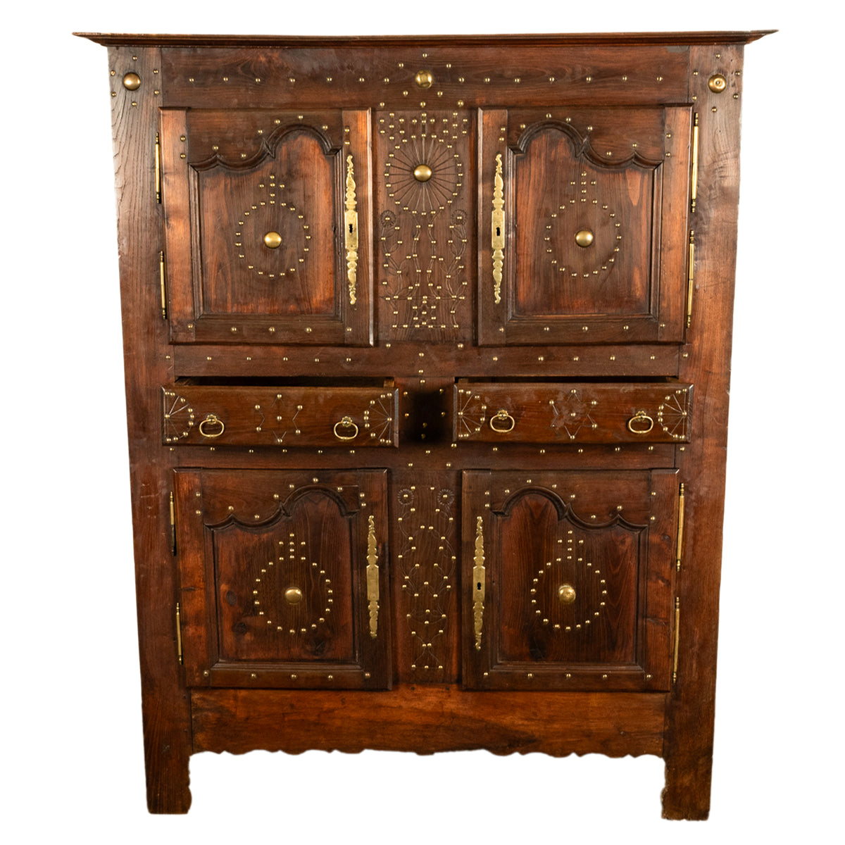 18th Century French Brittany Chestnut Cabinet, circa 1720