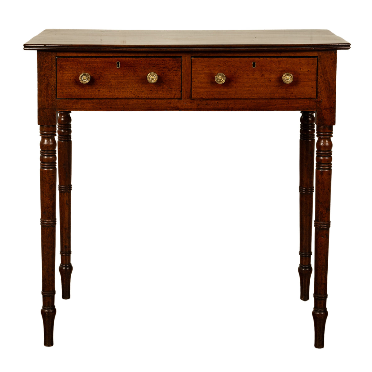 Antique Georgian Mahogany Two Drawer Console Side Writing Table Gillows 1790