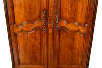 Antique French 18th Century Provincial Carved Cherry Wood Armoire Wardrobe 1780