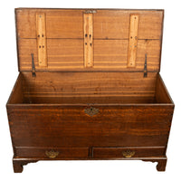 Antique George III Georgian Oak Dovetailed Mule Chest Coffer Drawers 1760