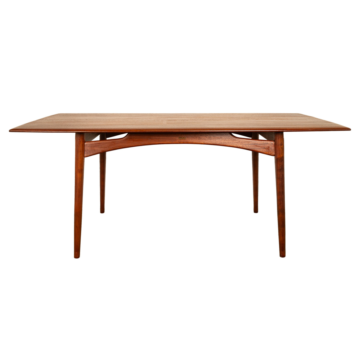 Mid Century Modern Danish Style Solid Teak Afromosia 8 Seat Dining Table 1960