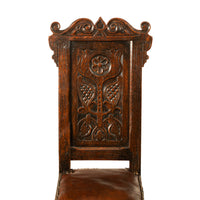 Antique 17th Century William & Mary Carved Oak Child's Wainscot Chair Yorks 1690