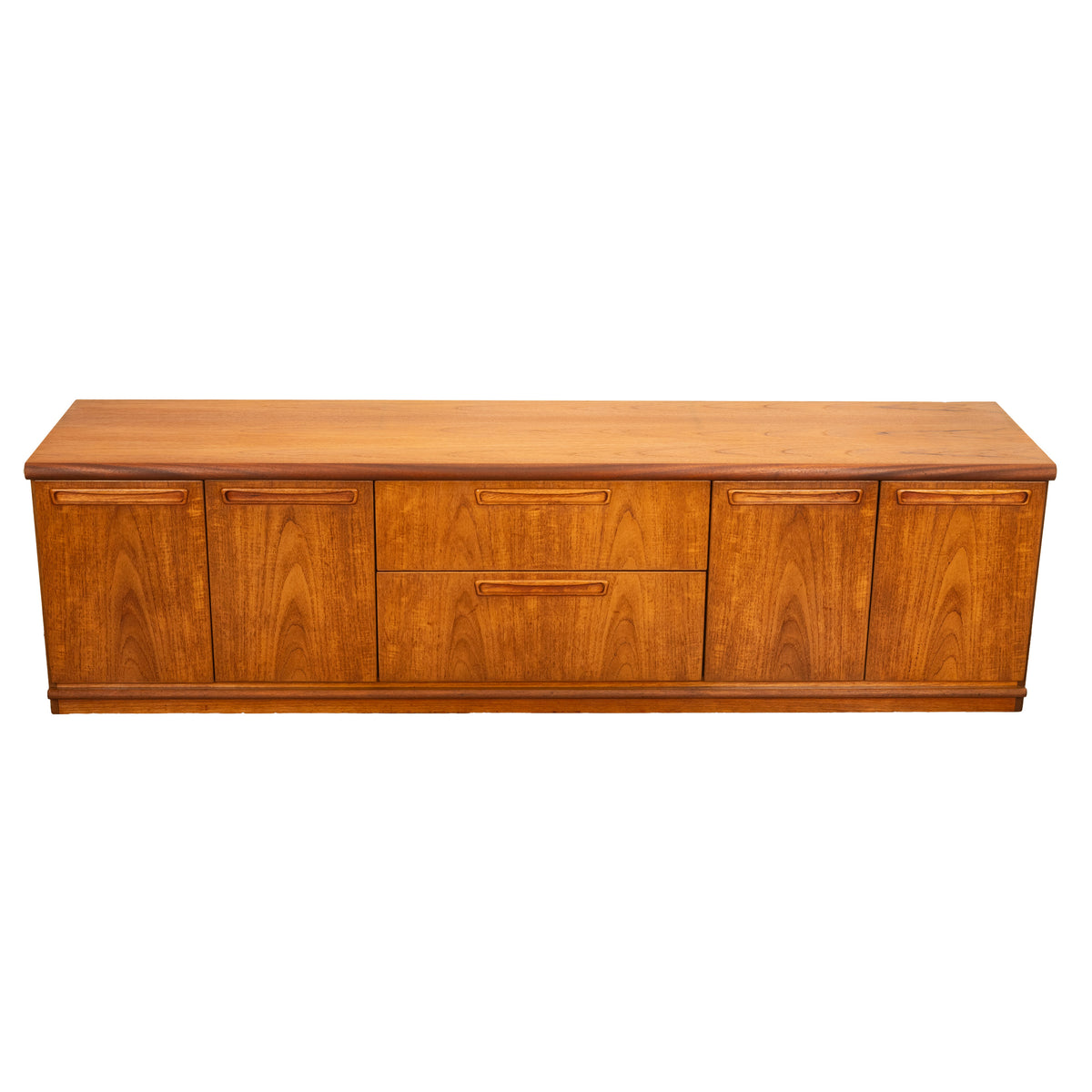 Vintage Mid Century Modern Danish Teak Credenza Sideboard Console Avalon 1960s