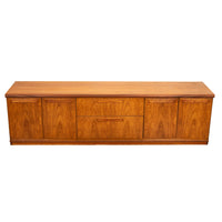 Vintage Mid Century Modern Danish Teak Credenza Sideboard Console Avalon 1960s