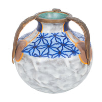 Antique French Art Deco Stoneware Pottery & Gilt Bronze Vase by André Villien 1925