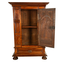 Antique 18th Century French Louis XIV Lyonaise Walnut Armoire Bonnetiere 1710