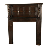 Antique American Craftsman Mission Oak Barley Twist Column Fireplace Mantel 1900