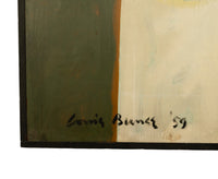 Monumental Abstract Modernist Oil Painting Oregon Centennial Exposition Mural 1959 by Louis Demott Bunce