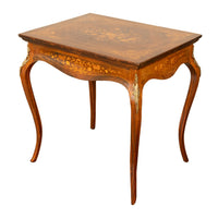 Antique Louis XV Ormolu Mounted Inlaid Marquetry Rosewood Center Side Table 1890