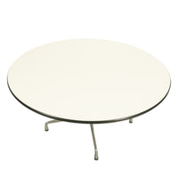 Large Mid Century Modern Circular 60" Eames Dining Conference Table Eames Vitra