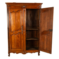 Antique French 18th Century Provincial Carved Cherry Wood Armoire Wardrobe 1780