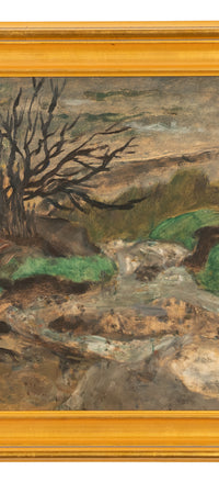 American WPA Oil painting High Desert Landscape Pacific Northwest Oregon by Arthur Runquist, Circa 1942