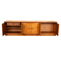 Vintage Mid Century Modern Danish Teak Credenza Sideboard Console Avalon 1960s