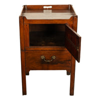 Antique Georgian Mahogany Bedside Cabinet Step Commode Tray Top Nightstand 1760