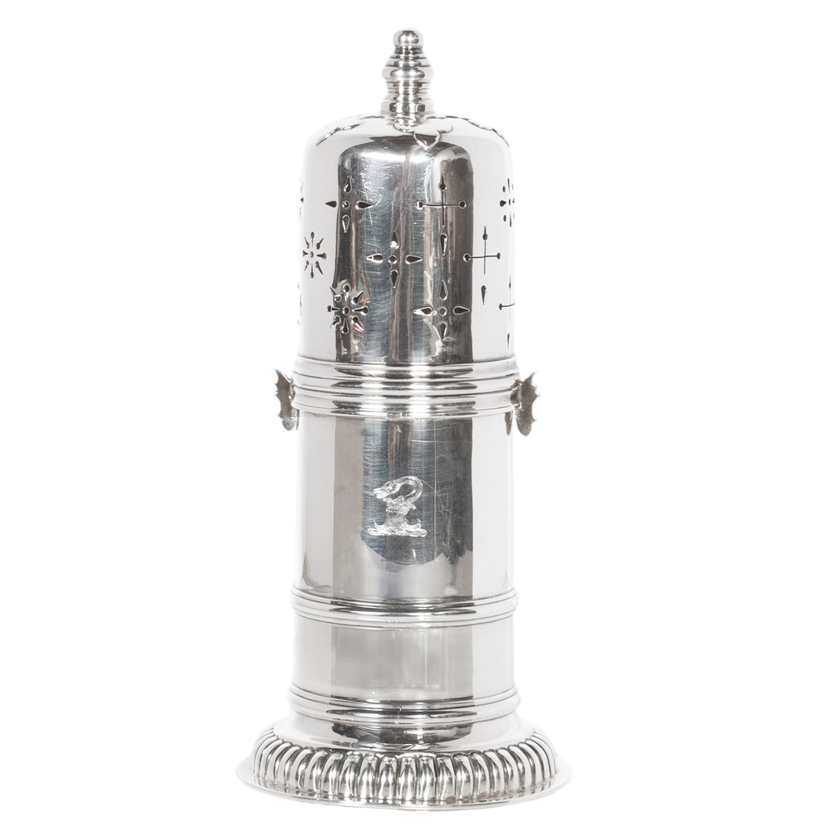 Antique English Sterling Silver Silver Sugar Shaker Caster Muffineer Elkington & Co London 1912