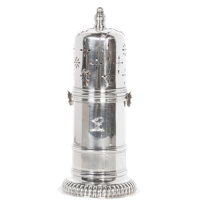 Antique English Sterling Silver Silver Sugar Shaker Caster Muffineer Elkington & Co London 1912
