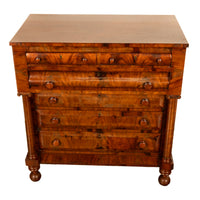 Antique American Classical Mahogany Chest Drawers Dresser Commode New York 1830