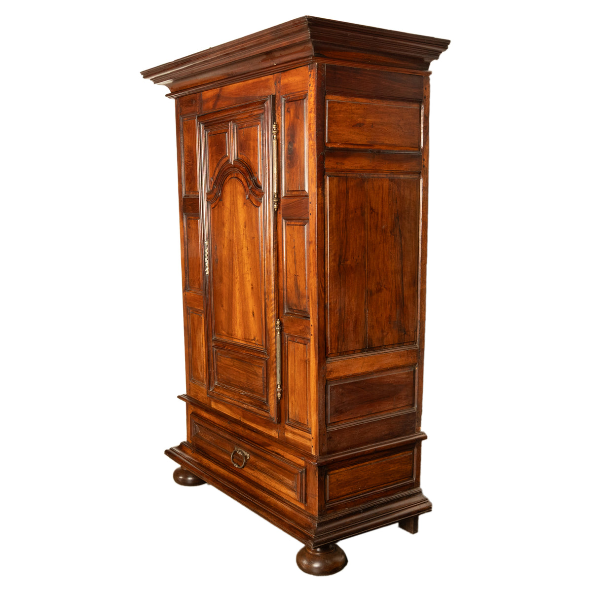 Antique 18th Century French Louis XIV Lyonaise Walnut Armoire Bonnetiere 1710