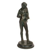 Antique Italian Pompeii Grand Tour Bronze Statue Narcissus Michele Amodio 1862