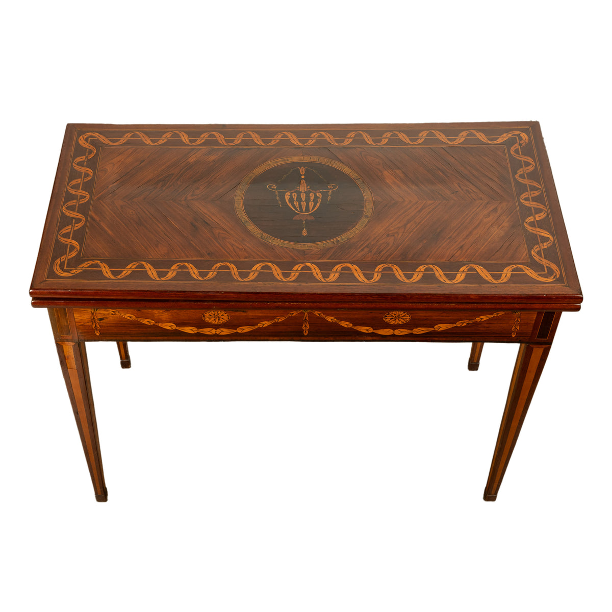 Antique 18th Century Russian Rosewood Marquetry Games Table by Christian Meyer