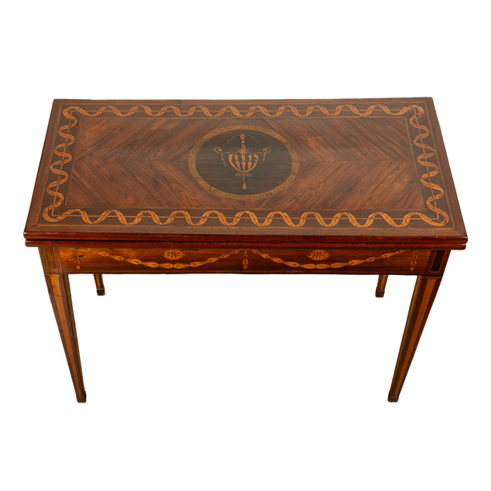 Antique 18th Century Russian Rosewood Marquetry Games Table by Christian Meyer