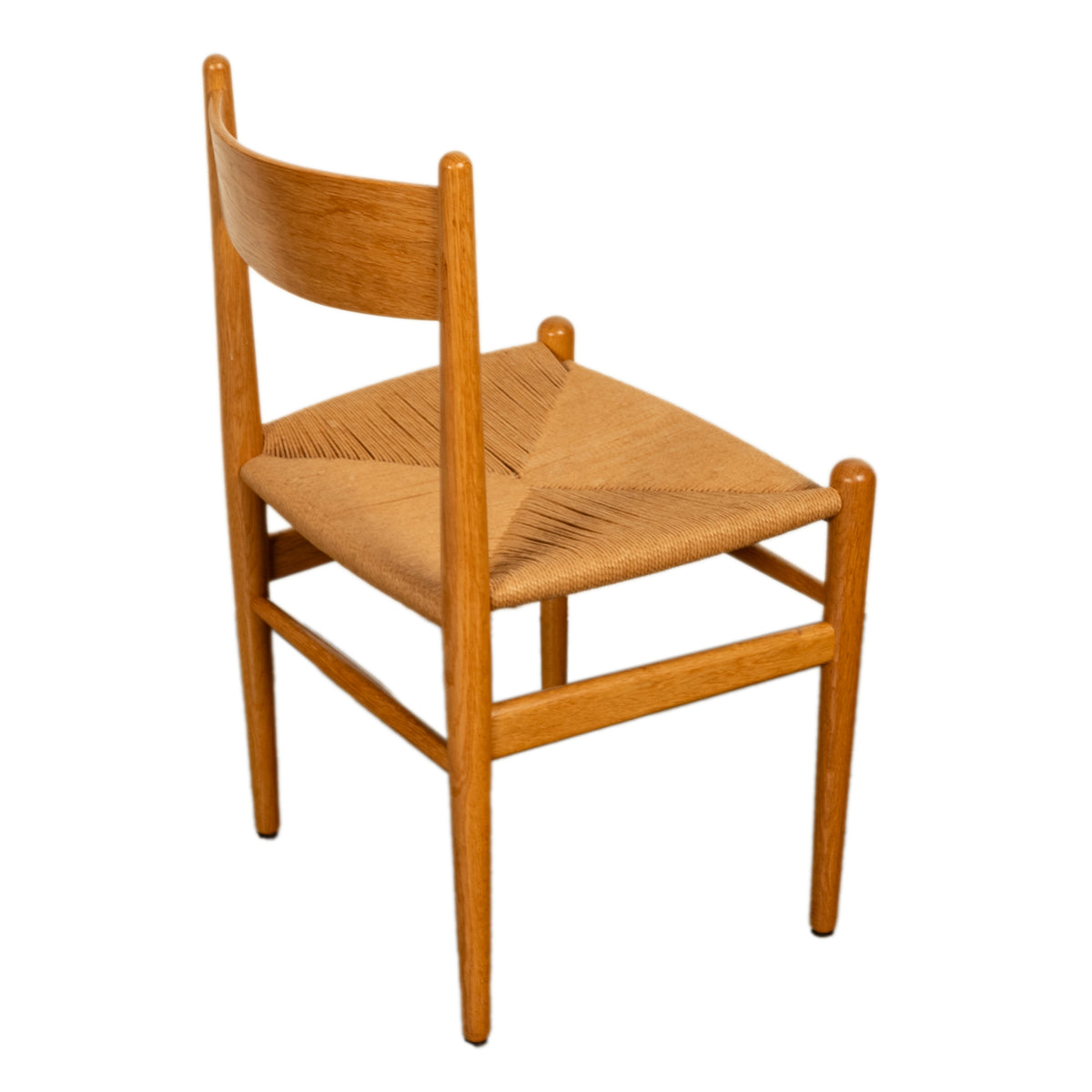 Mid Century Hans Wegner Set 4 Beech Danish Cord Dining Chairs Carl Hansen & Søn