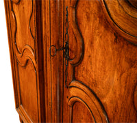 Antique 18th Century French Fruitwood Louis XV Provincial Armoire Wardrobe 1760