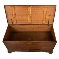 Antique George III Georgian Oak Dovetailed Mule Chest Coffer Drawers 1760