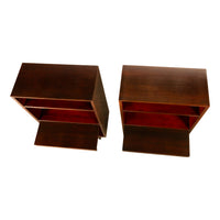 Pair American Modernist Walnut Nightstands George Nelson for Herman Miller 1955