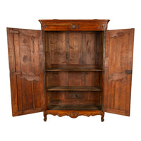 Antique French 18th Century Provincial Carved Cherry Wood Armoire Wardrobe 1780
