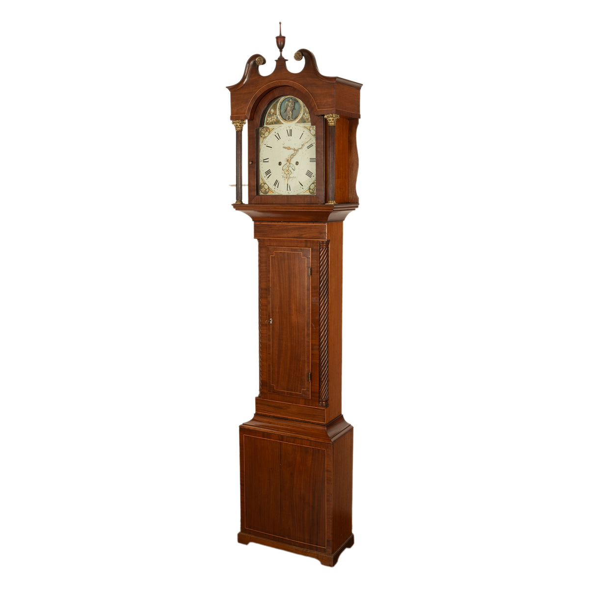 Antique 8 Day Tall Case Grandfather Clock Automaton Andrew Rich Bridgewater 1820