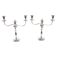 Antique Sterling Silver Set Six Candelarbra Candlesticks Ellis & Co London 1925