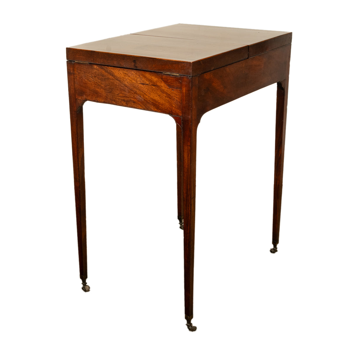 Antique Inlaid Mahogany Georgian Sheraton Folding Vanity Mirror Dressing Table