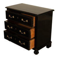 Antique Early 19th C Regency Ebonized Japanned Lacquered Pine Chest Drawers 1820