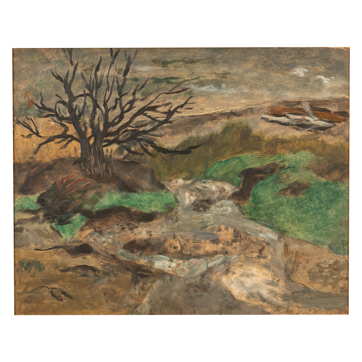 American WPA Oil painting High Desert Landscape Pacific Northwest Oregon by Arthur Runquist, Circa 1942