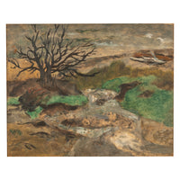American WPA Oil painting High Desert Landscape Pacific Northwest Oregon by Arthur Runquist, Circa 1942