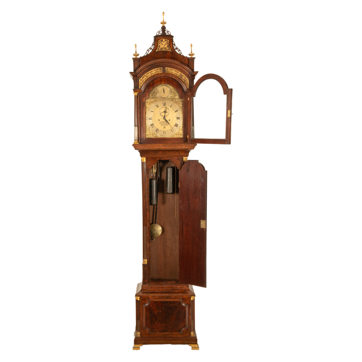Antique Georgian Mahogany Long Case Grandfather Clock Higgs & Evans London Spanish Market 1770