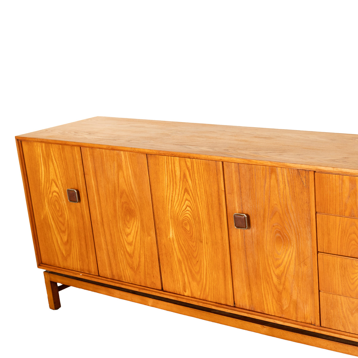 Original Danish Mid Century Modern Teak Credenza Sideboard Cabinet 6' Long 1960