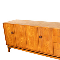 Original Danish Mid Century Modern Teak Credenza Sideboard Cabinet 6' Long 1960