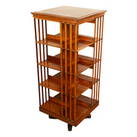 Antique American Walnut John Danner 4 Tier Revolving Bookcase Canton Ohio 1877