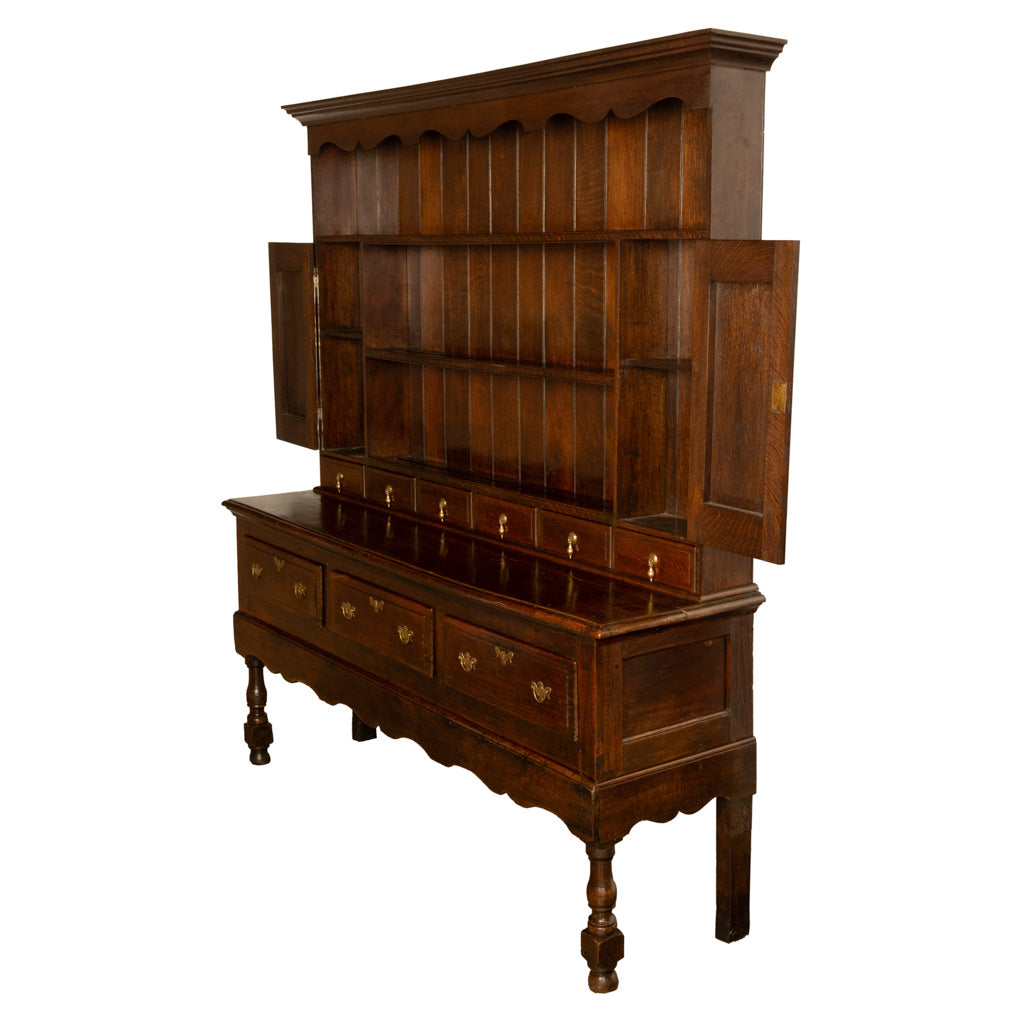Antique 18th Century Georgian Oak Welsh Dresser Plate Rack Server Sideboard 1780