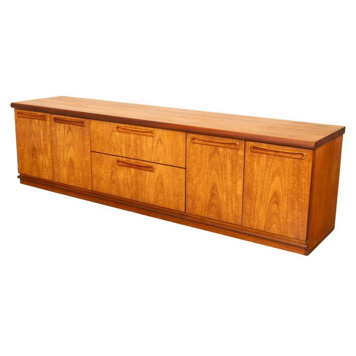 Vintage Mid Century Modern Danish Teak Credenza Sideboard Console Avalon 1960s