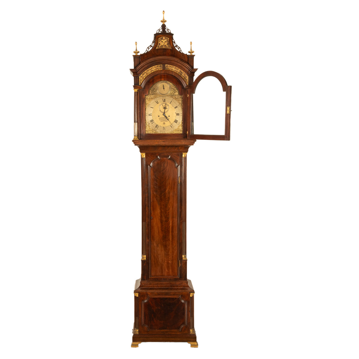 Antique Georgian Mahogany Long Case Grandfather Clock Higgs & Evans London Spanish Market 1770