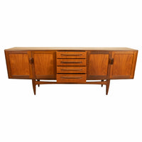 Original Mid Century Modern G Plan Teak Fresco Long 4 Door Drawer Credenza 1966